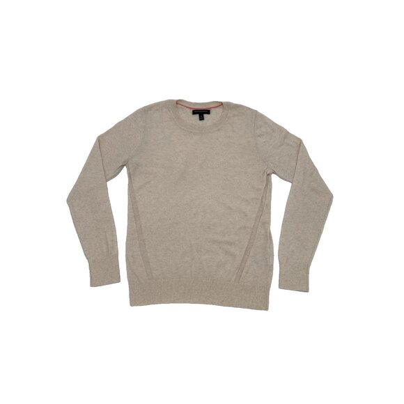 Banana Republic Lightweight Sweater Medium Cotton blend Crewneck cream Knit - Picture 1 of 8